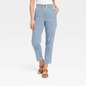 Striped high rise pants